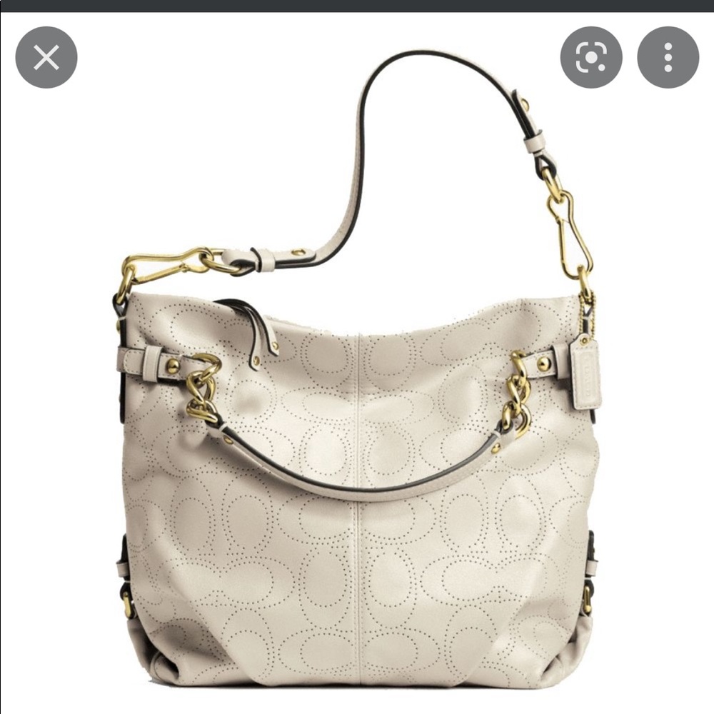Coach perforated leather purse